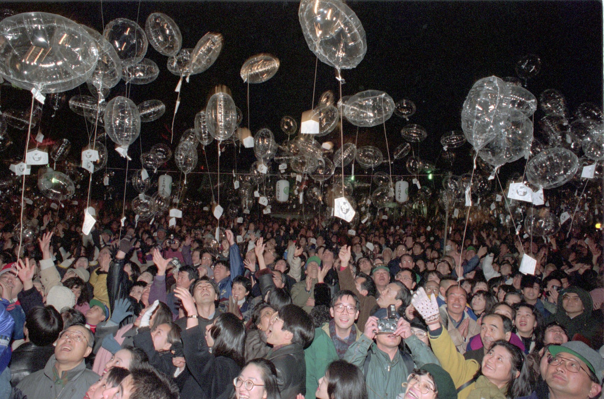 Revelers release New Year
